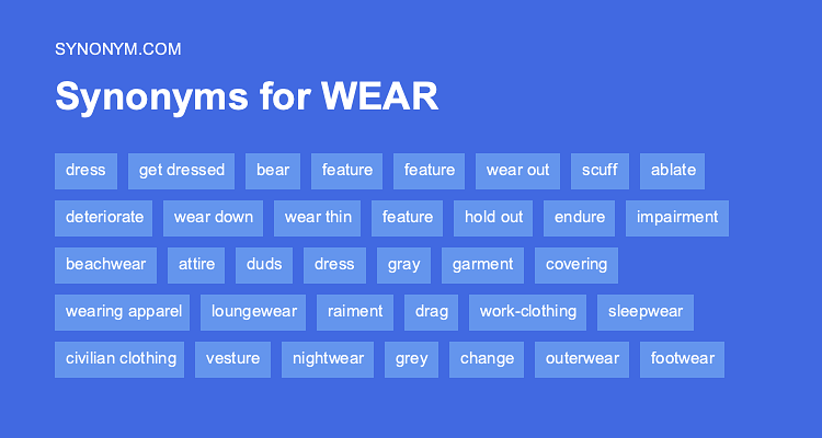 to wear synonym