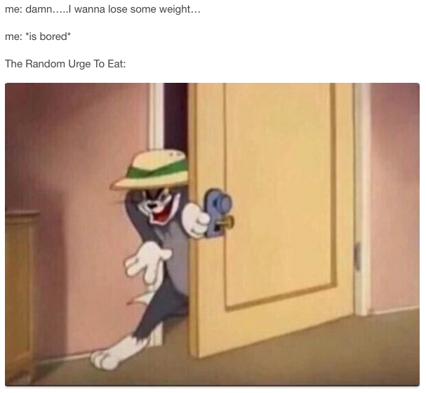 tom sneaking in door meme