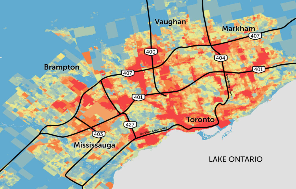 toronto air pollution map