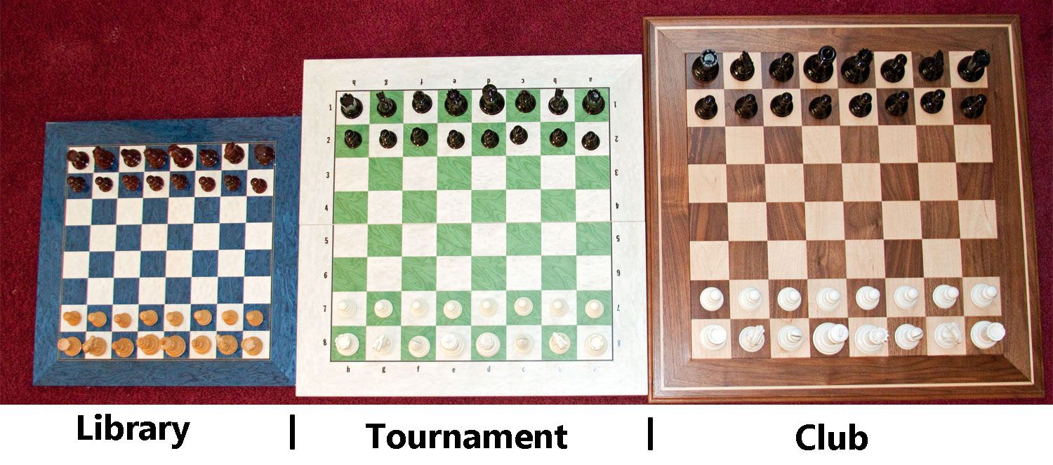 tournament chess board size