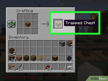 trapped chest crafting recipe