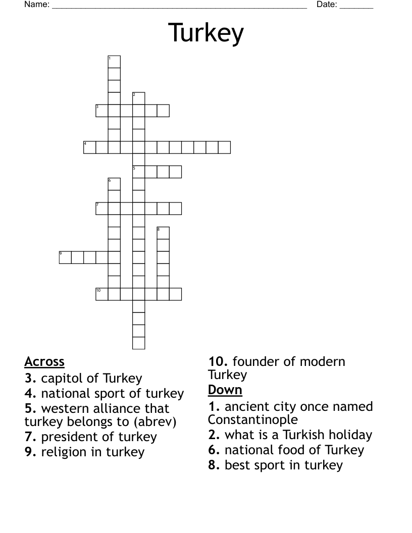 turkish official crossword clue