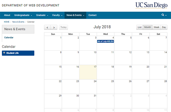 ucsd calendar