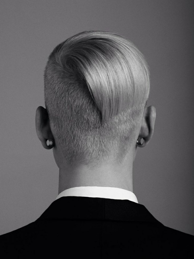 undercut hairstyle back view