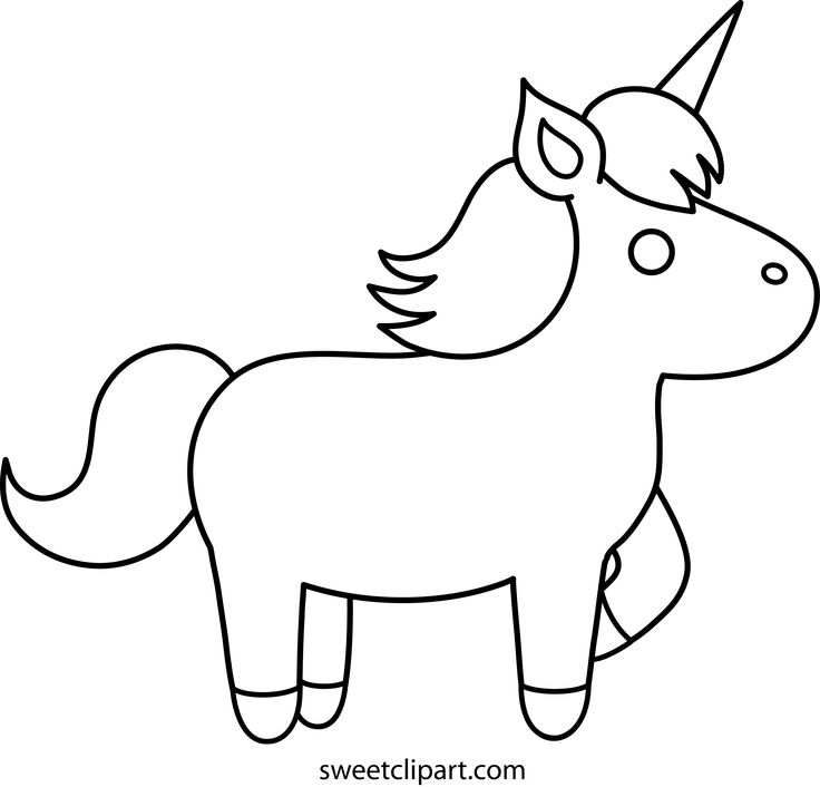 unicorn outline