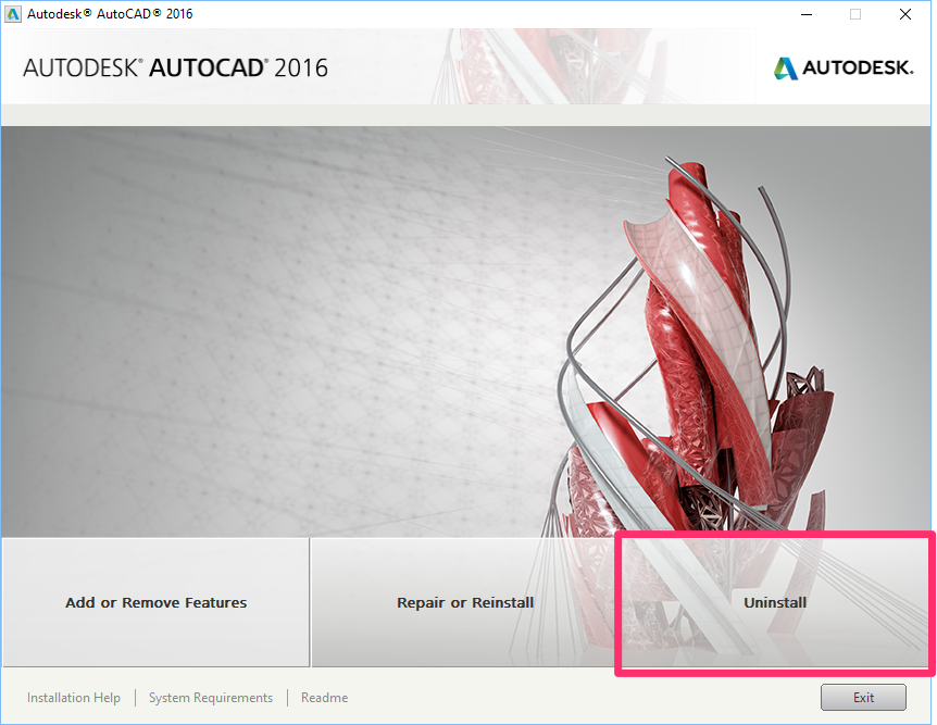 uninstall autocad 2016 completely