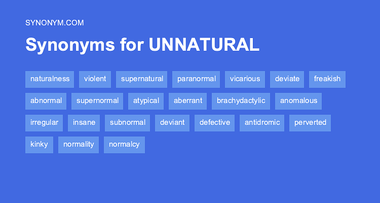 unnatural synonym