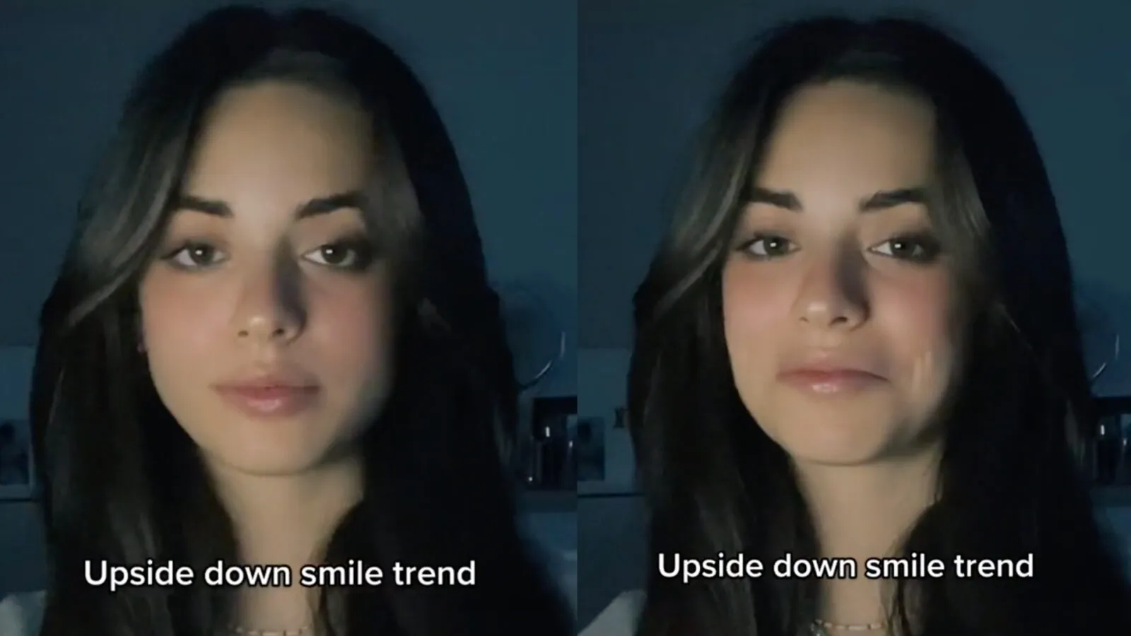 upside down smile trend on tik tok