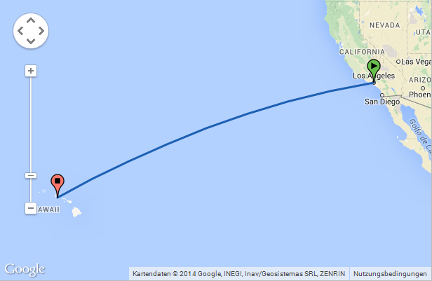 usa to hawaii flight time