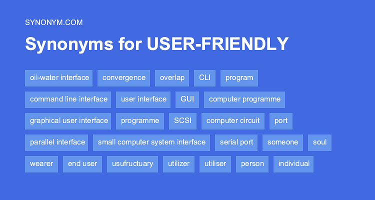 user friendly synonym