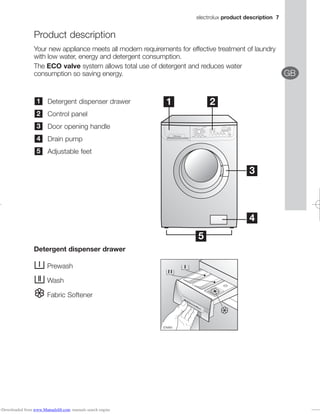 user manual electrolux washing machine