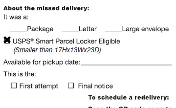 usps confirmation number redelivery