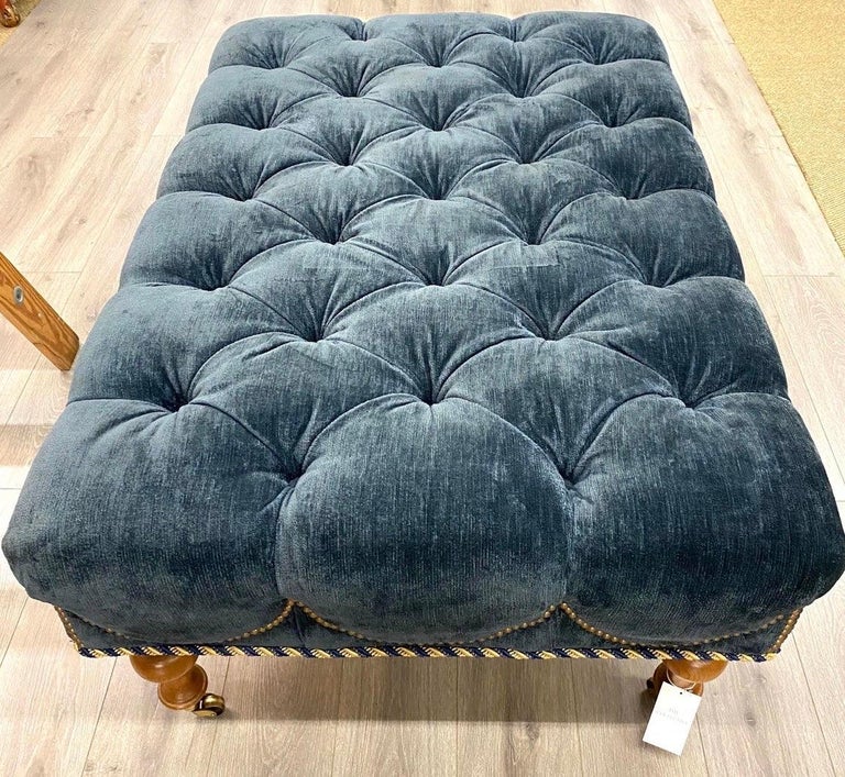 velvet tufted ottoman