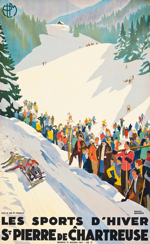 vintage ski resort posters