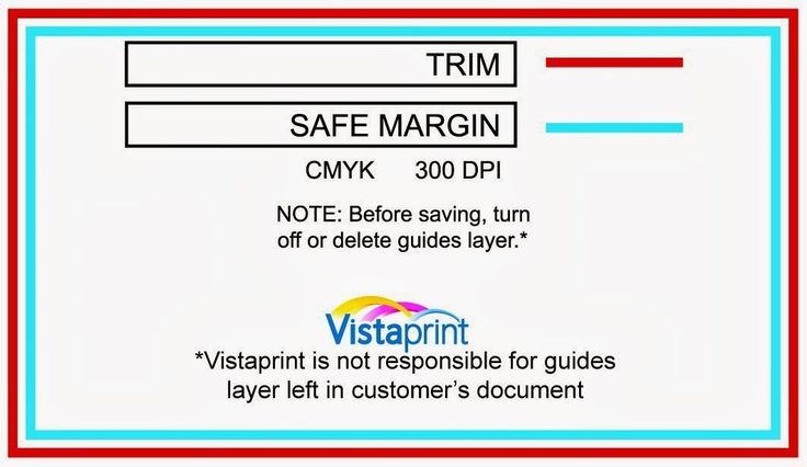 vistaprint business card measurements