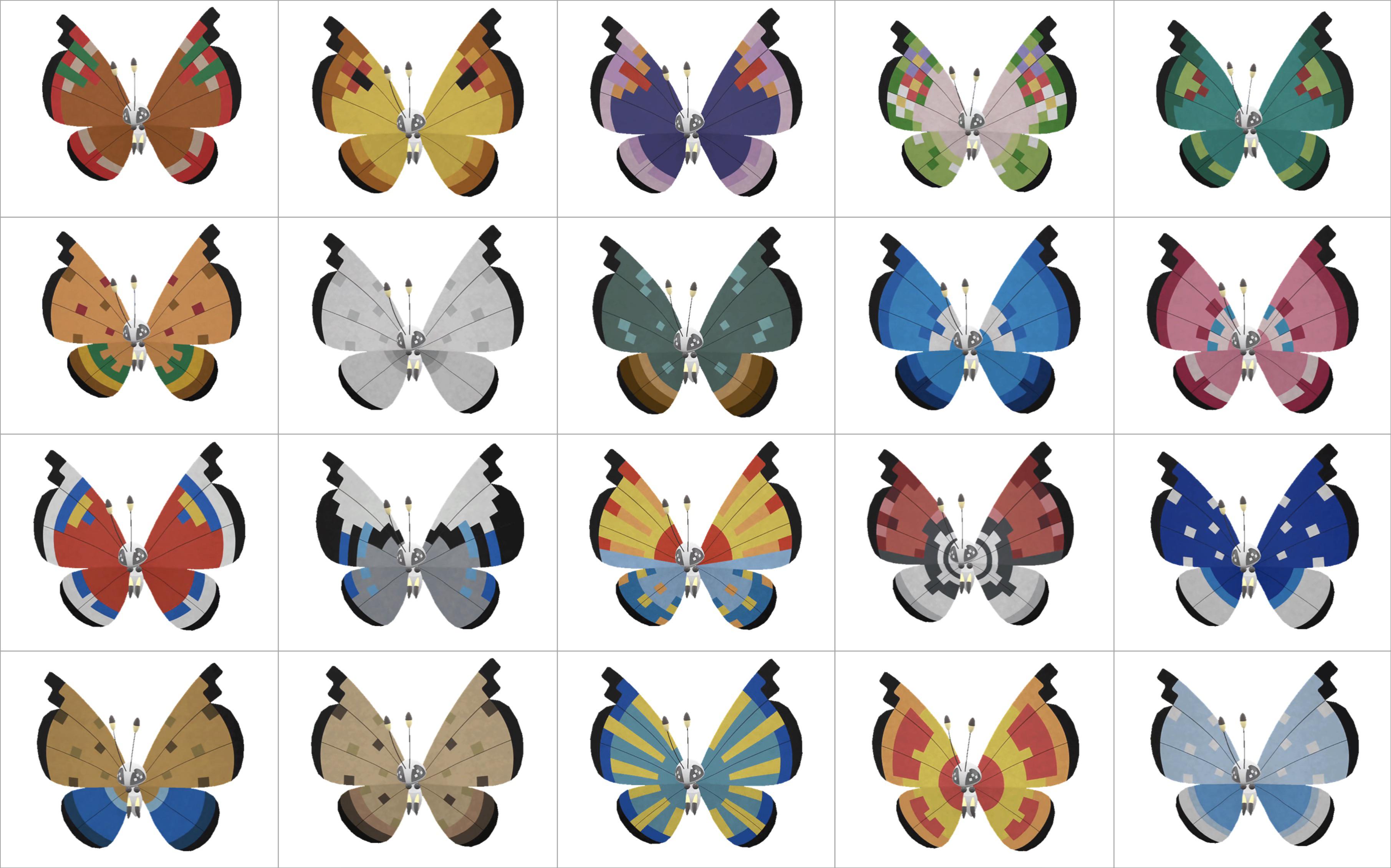 vivillon patterns shiny