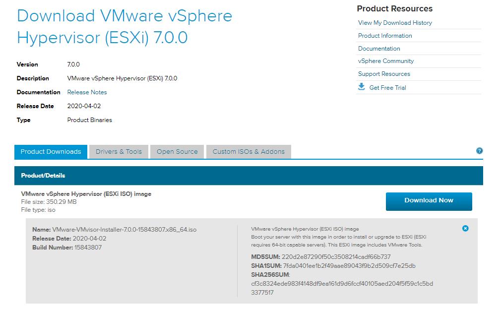 vmware vsphere hypervisor download