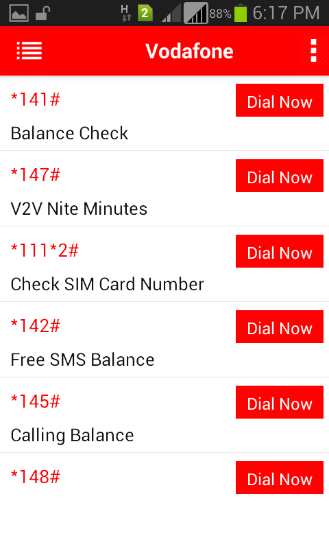 vodafone balance check