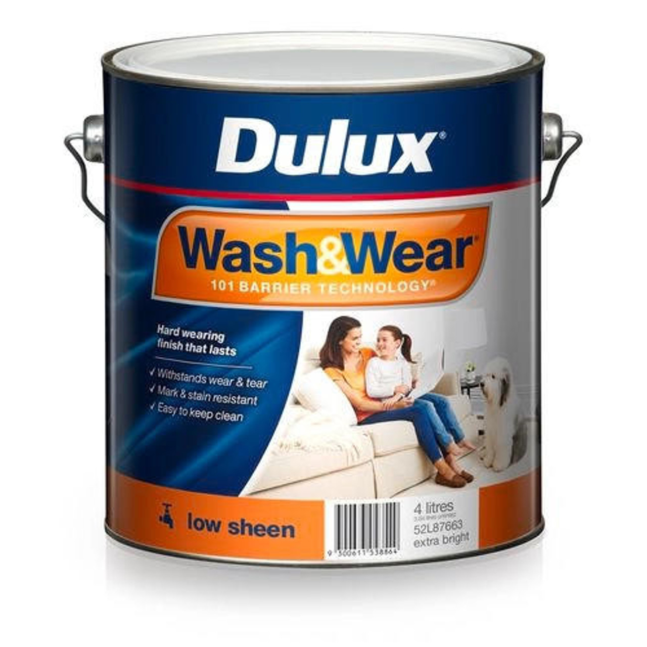 wash and wear low sheen