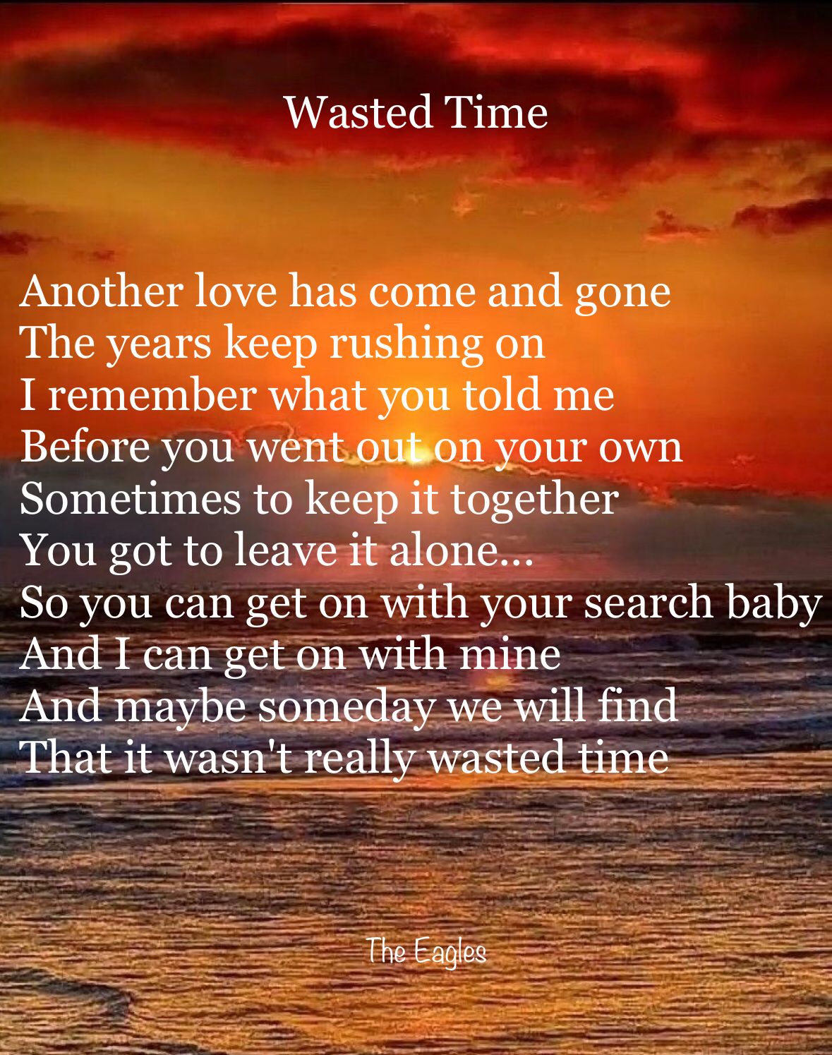 wasted time lyrics