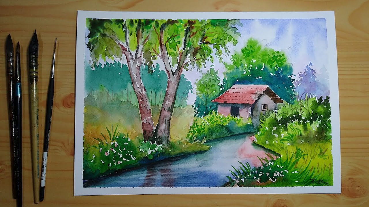 watercolor landscape images