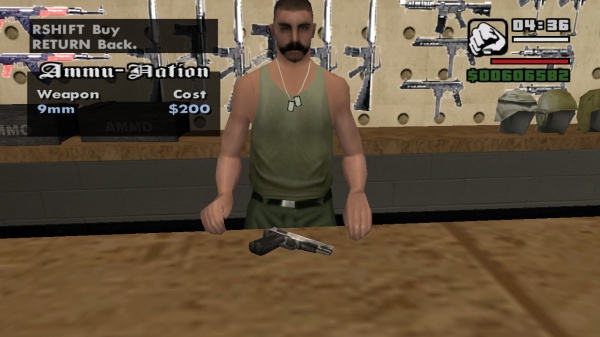 weapons san andreas