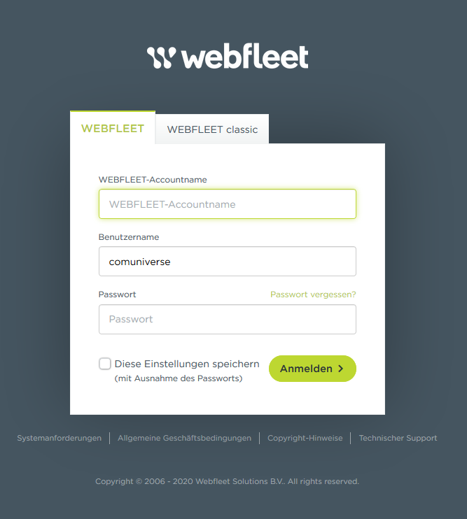 webfleet login