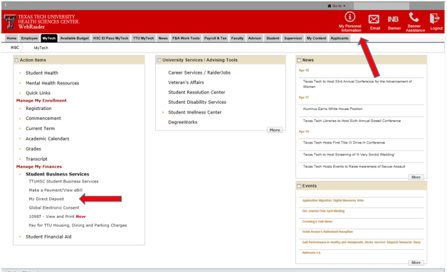 webraider ttuhsc portal