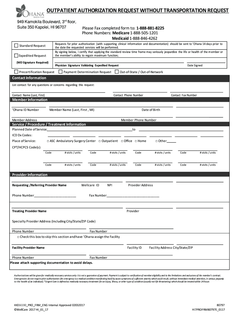 wellcare by allwell medicare outpatient authorization form