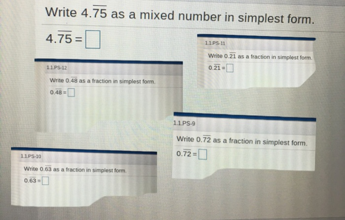 what is 4.75 as a mixed number