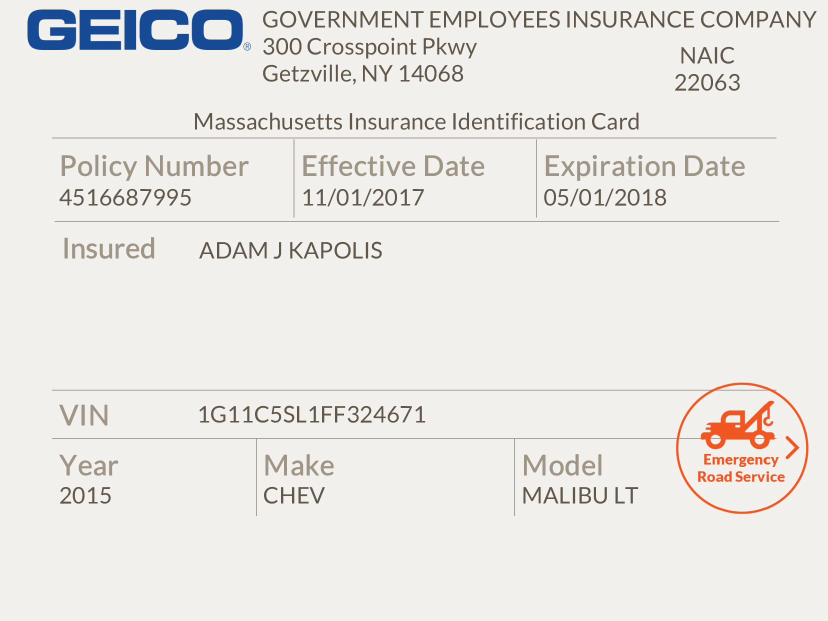 what is geicos 3 digit insurance id number