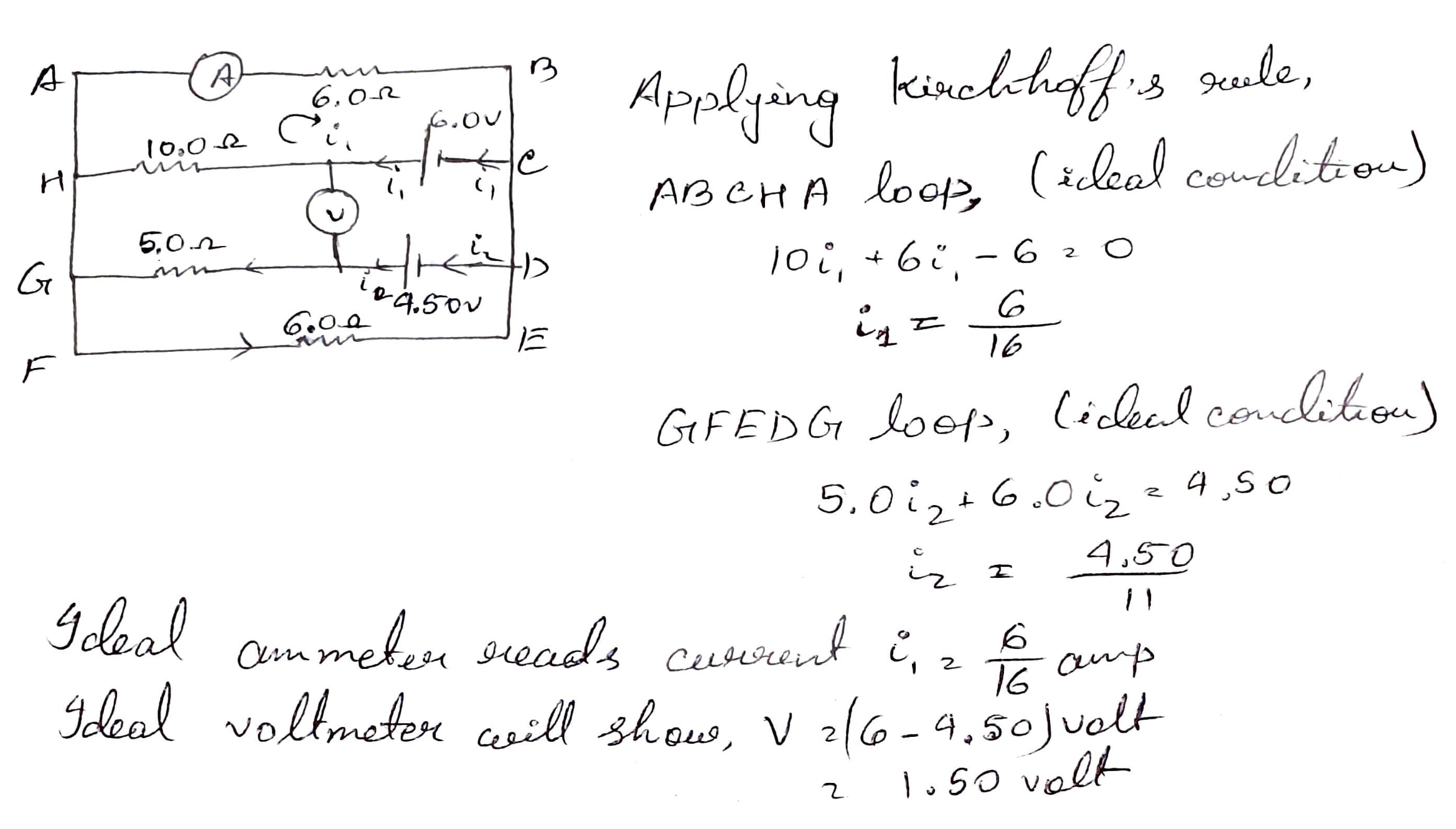 what is the resistance of ideal ammeter