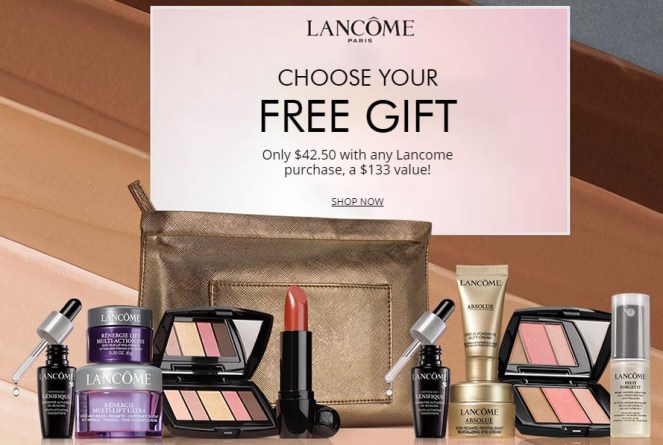 what store has lancome gift with purchase now