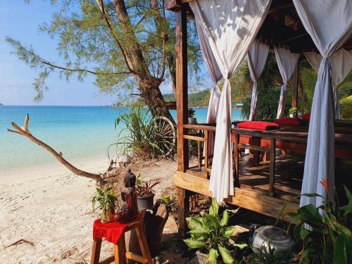 white beach bungalows cambodia