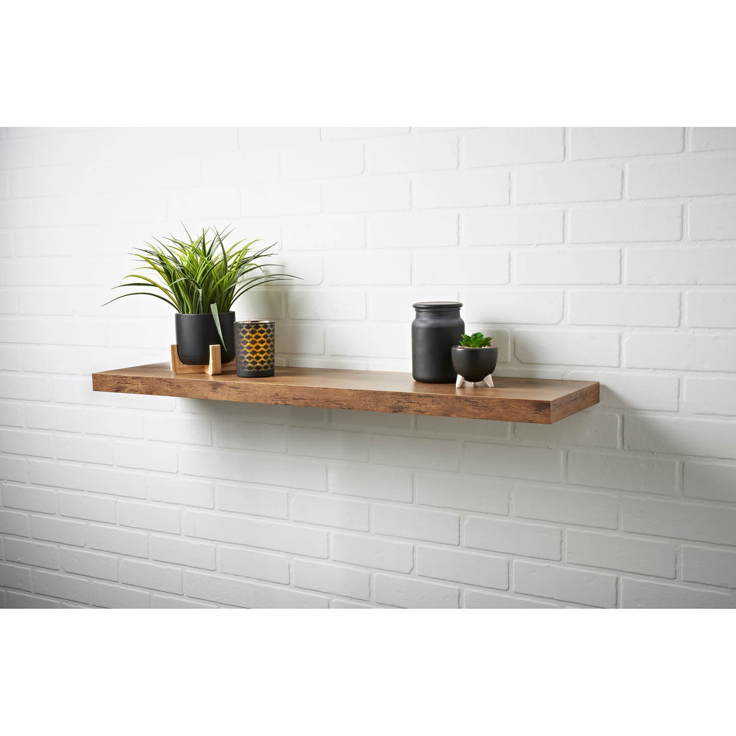 white floating shelves 100cm