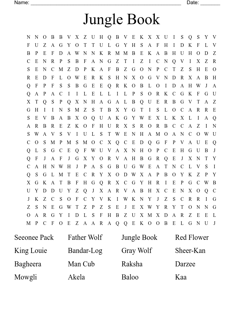 wolf pack leader in the jungle book crossword