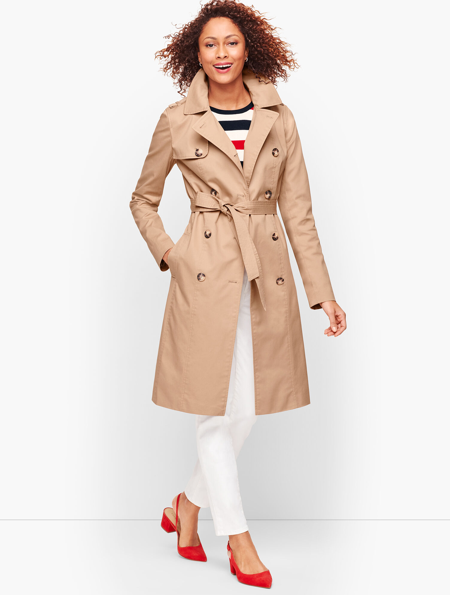 womens petite trench