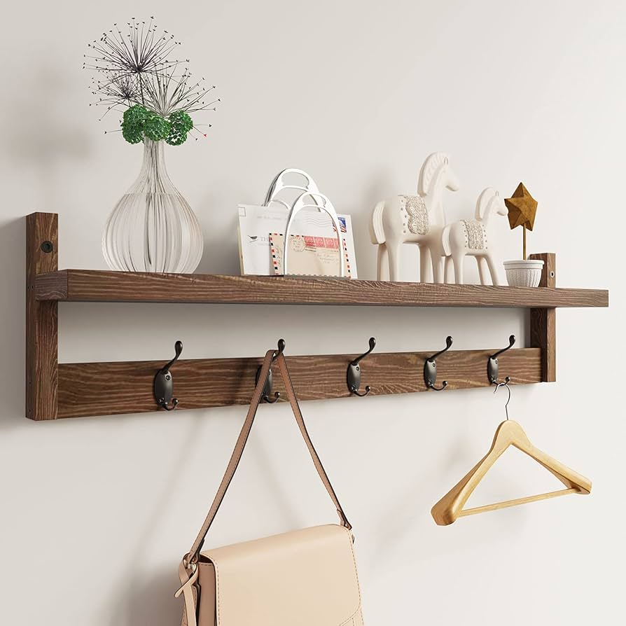 wooden coat rack for wall