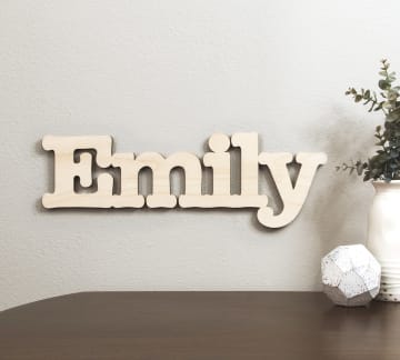 wooden letter names