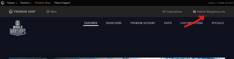 world of warships codes redeem