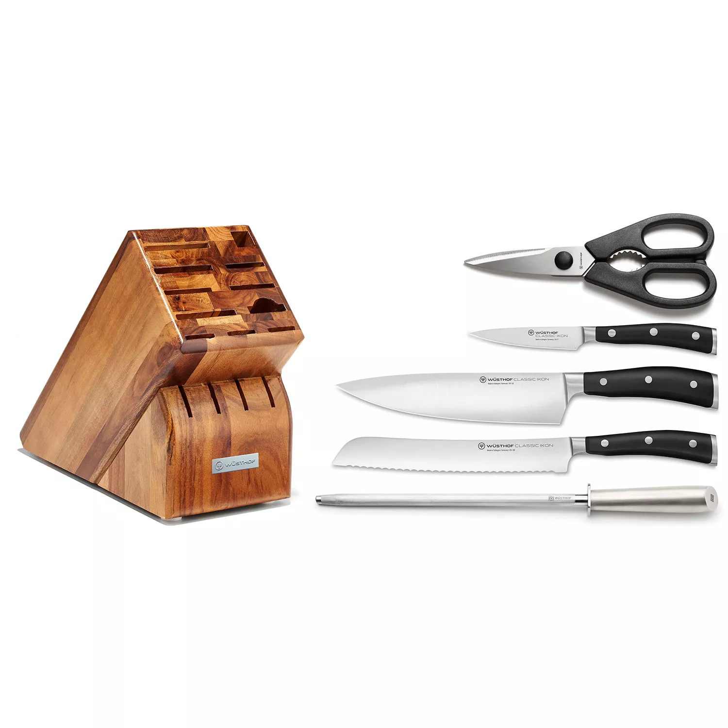 wüsthof ikon 6-piece starter knife block set