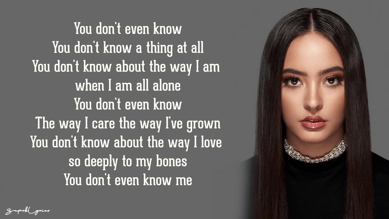 you don t know me lyrics