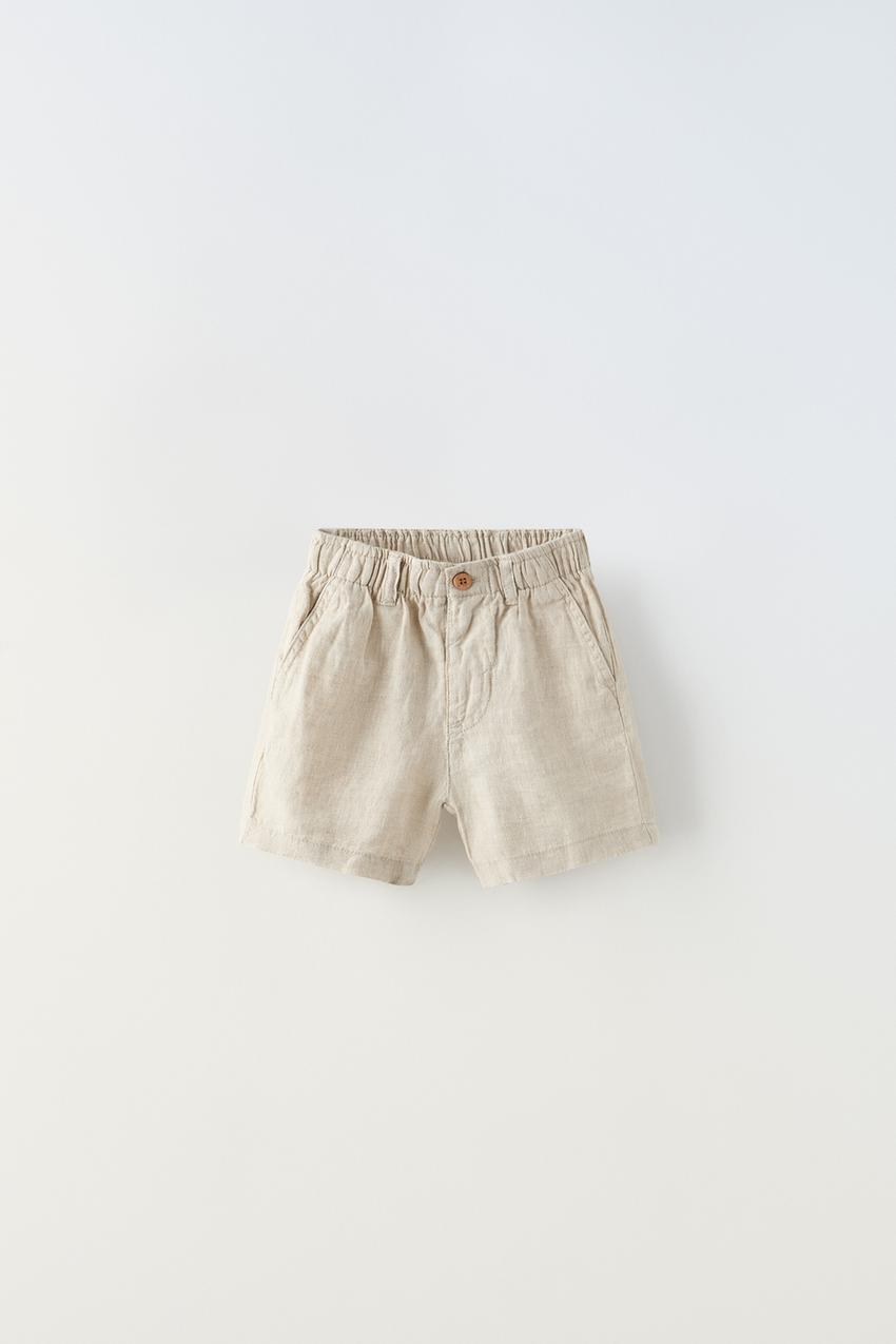 zara linen shorts