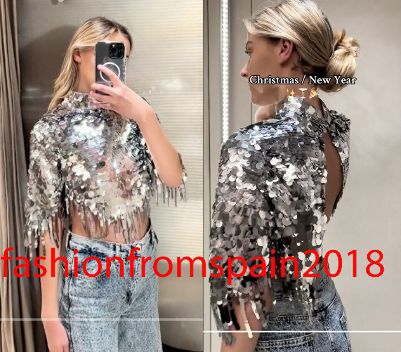 zara sequin cape