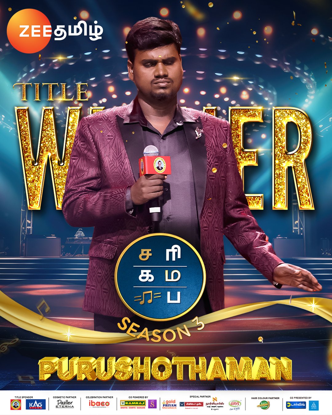 zee tamil saregamapa season 3 winner